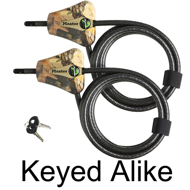 Master Lock Python Trail Camera Adjustable Camouflage Cable Locks w/4 Keys, 8418KA-2 CAMO 2-Pack - Image 2